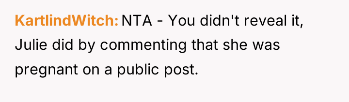 KartlindWitch NTA - You didn't reveal it, Julie did by...