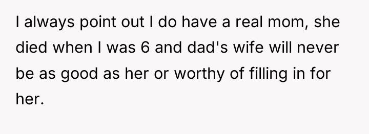 I always point out I do have a real mom,...
