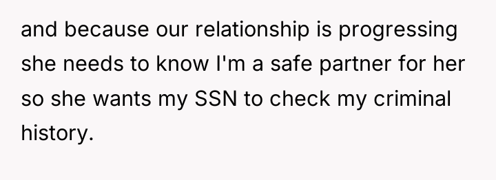 and because our relationship is progressing she needs to know...