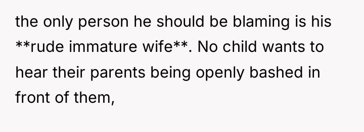 the only person he should be blaming is his **rude...