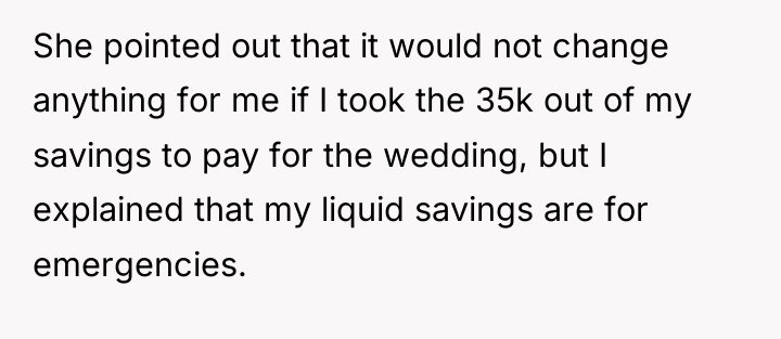 She pointed out that it would not change anything for...