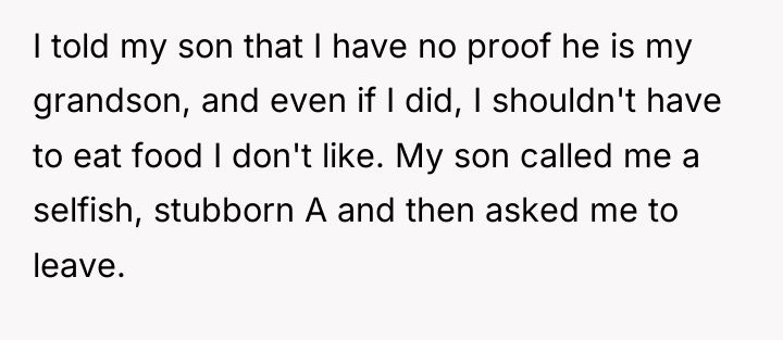 I told my son that I have no proof he...