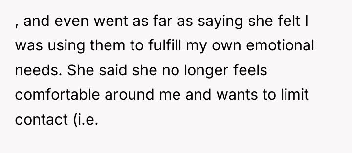 , and even went as far as saying she felt...