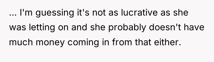 ... I'm guessing it's not as lucrative as she was...