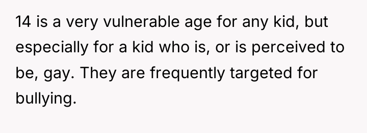 14 is a very vulnerable age for any kid, but...