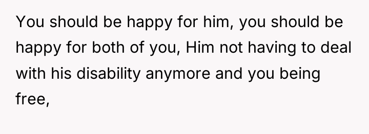 You should be happy for him, you should be happy...