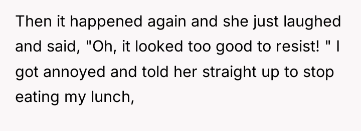Then it happened again and she just laughed and said,...