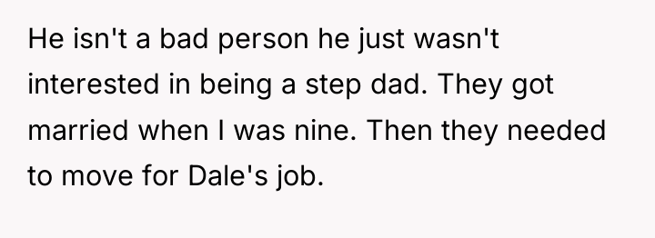 He isn't a bad person he just wasn't interested in...