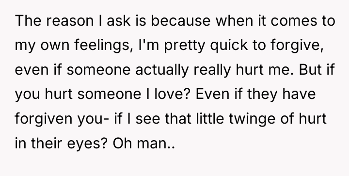 The reason I ask is because when it comes to...