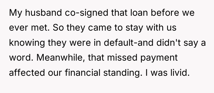 My husband co-signed that loan before we ever met. So...