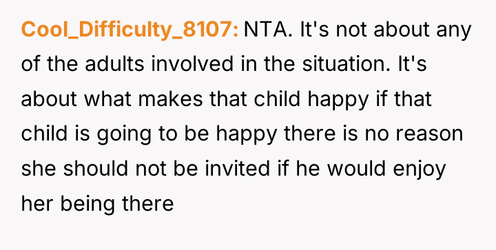 Cool_Difficulty_8107 NTA. It's not about any of the adults involved...