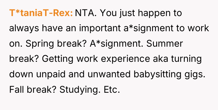 T*taniaT-Rex NTA. You just happen to always have an important...