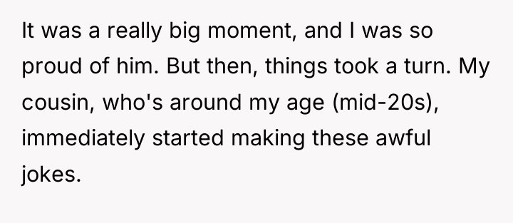 It was a really big moment, and I was so...