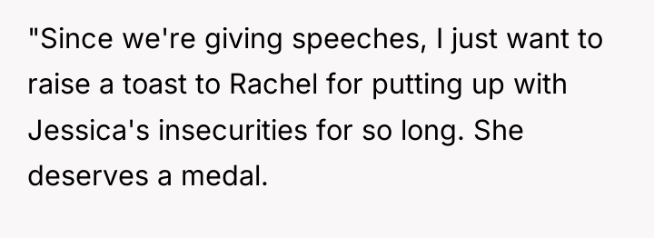 "Since we're giving speeches, I just want to raise a...