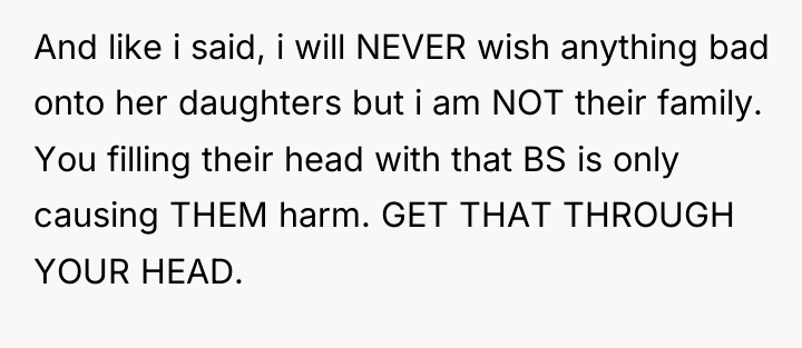 And like i said, i will NEVER wish anything bad...