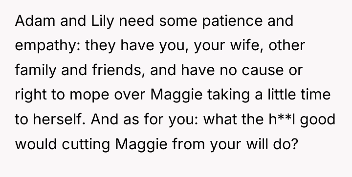 Adam and Lily need some patience and empathy: they have...