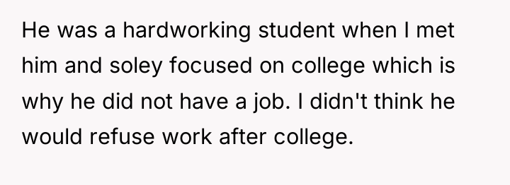 He was a hardworking student when I met him and...