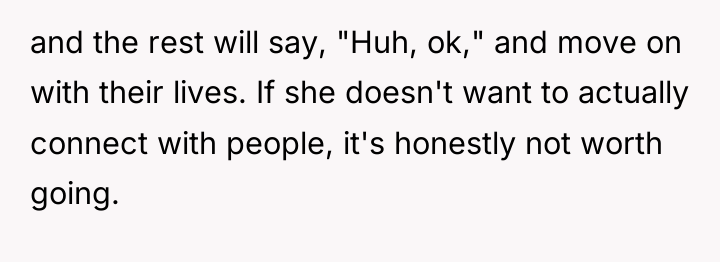 and the rest will say, "Huh, ok," and move on...