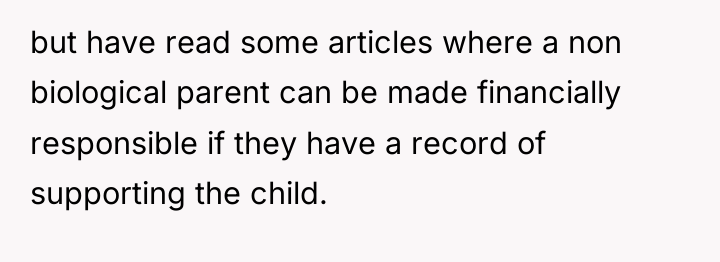 but have read some articles where a non biological parent...