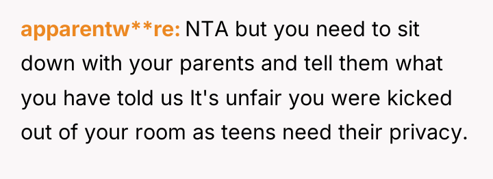 apparentw**re NTA but you need to sit down with your...