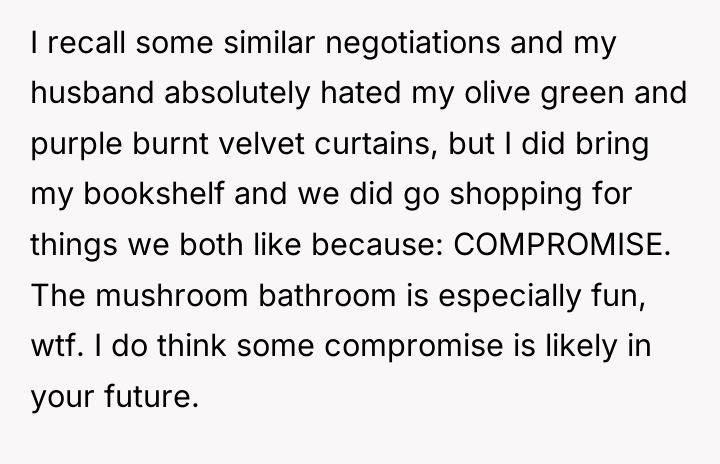I recall some similar negotiations and my husband absolutely hated...