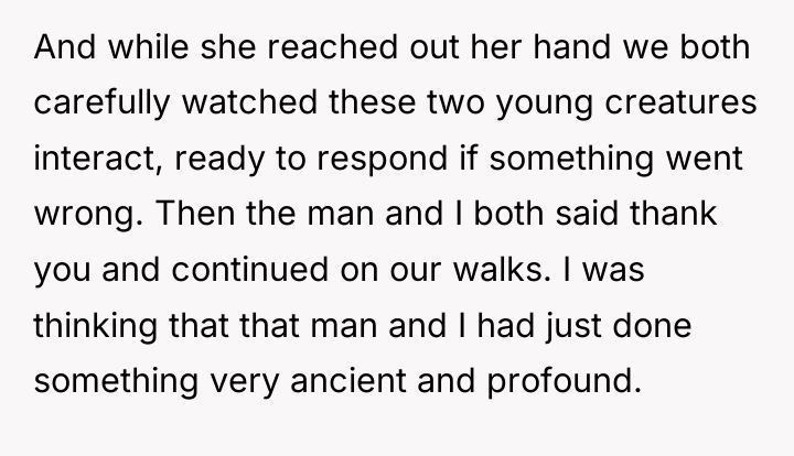 And while she reached out her hand we both carefully...