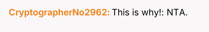 CryptographerNo2962 This is why!: NTA.
