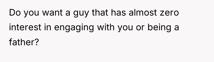 Do you want a guy that has almost zero interest...