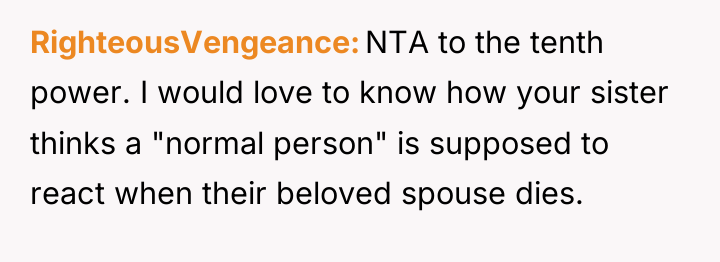 RighteousVengeance NTA to the tenth power. I would love to...