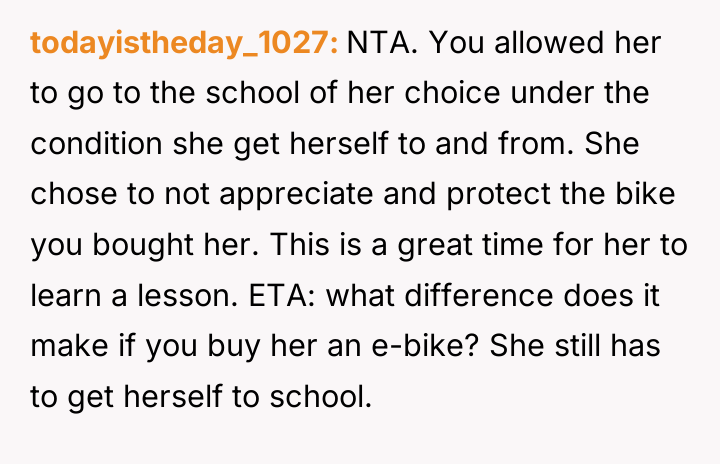 todayistheday_1027 NTA. You allowed her to go to the school...