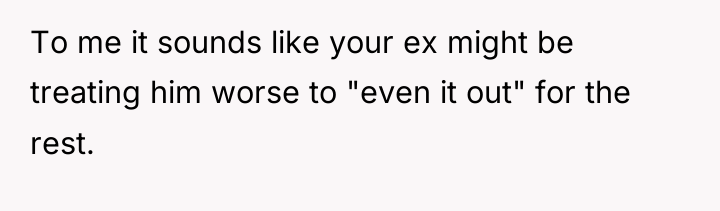 To me it sounds like your ex might be treating...