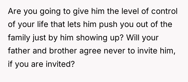 Are you going to give him the level of control...