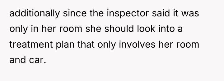 additionally since the inspector said it was only in her...