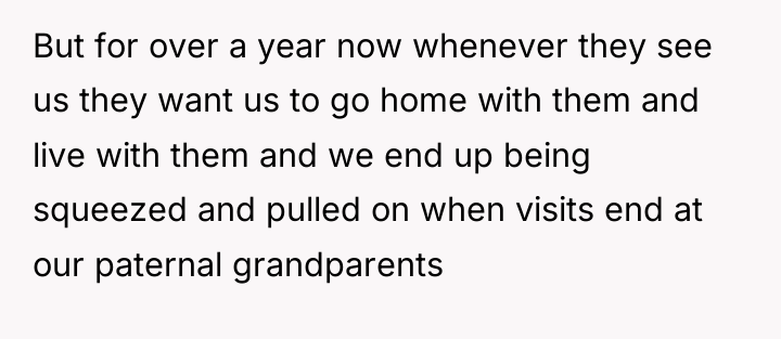 But for over a year now whenever they see us...