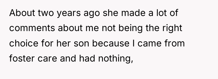 About two years ago she made a lot of comments...