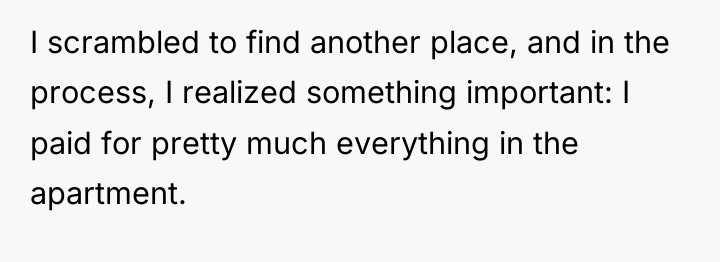 I scrambled to find another place, and in the process,...
