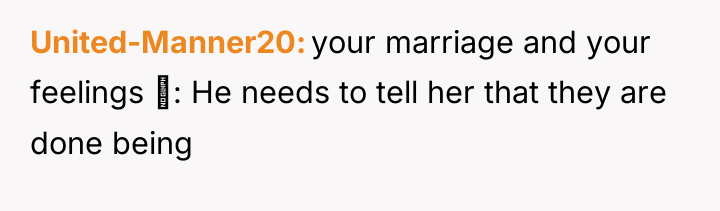 United-Manner20 your marriage and your feelings ‍: He needs to...