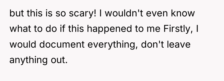 but this is so scary! I wouldn't even know what...