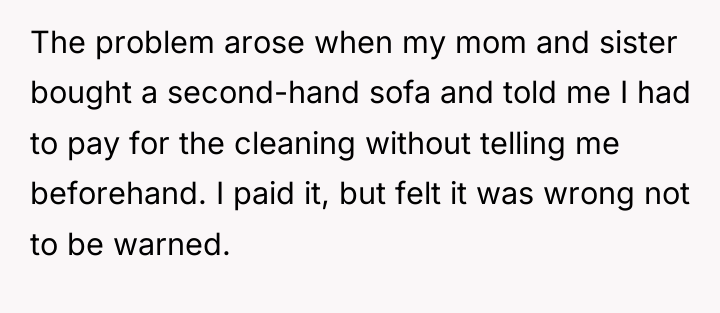 The problem arose when my mom and sister bought a...
