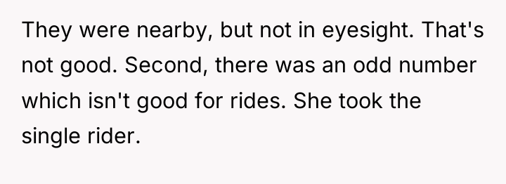 They were nearby, but not in eyesight. That's not good....