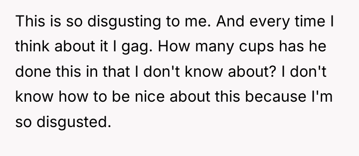This is so disgusting to me. And every time I...