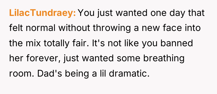 LilacTundraey You just wanted one day that felt normal without...