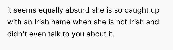 it seems equally absurd she is so caught up with...
