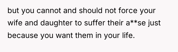 but you cannot and should not force your wife and...