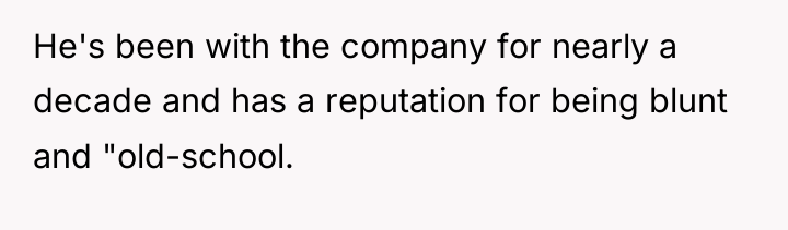 He's been with the company for nearly a decade and...