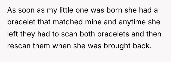As soon as my little one was born she had...