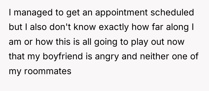 I managed to get an appointment scheduled but I also...