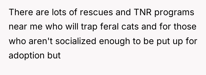 There are lots of rescues and TNR programs near me...