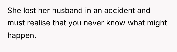 She lost her husband in an accident and must realise...