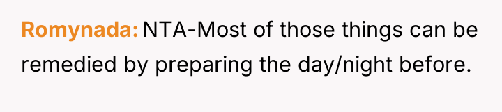 Romynada NTA-Most of those things can be remedied by preparing...